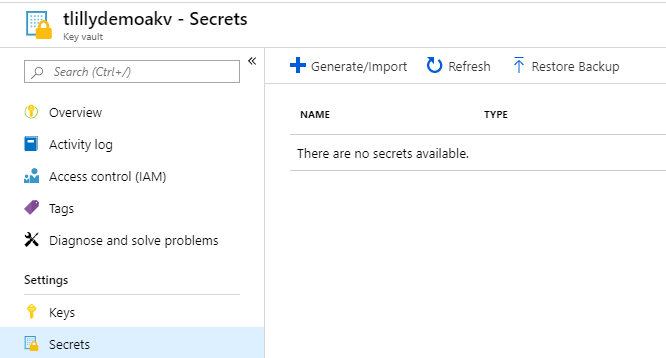 Azure Key Vault Secret Creation 1