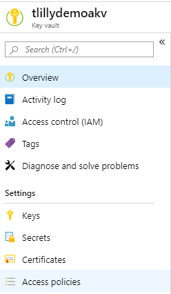 Key Vault Access Policies