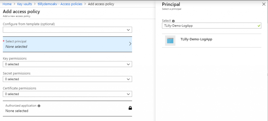 Selecting our Managed Identity